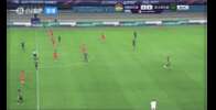 浙江1-0领先河南！奥乌苏底线强突送助攻，弗兰克门前抢点得手！